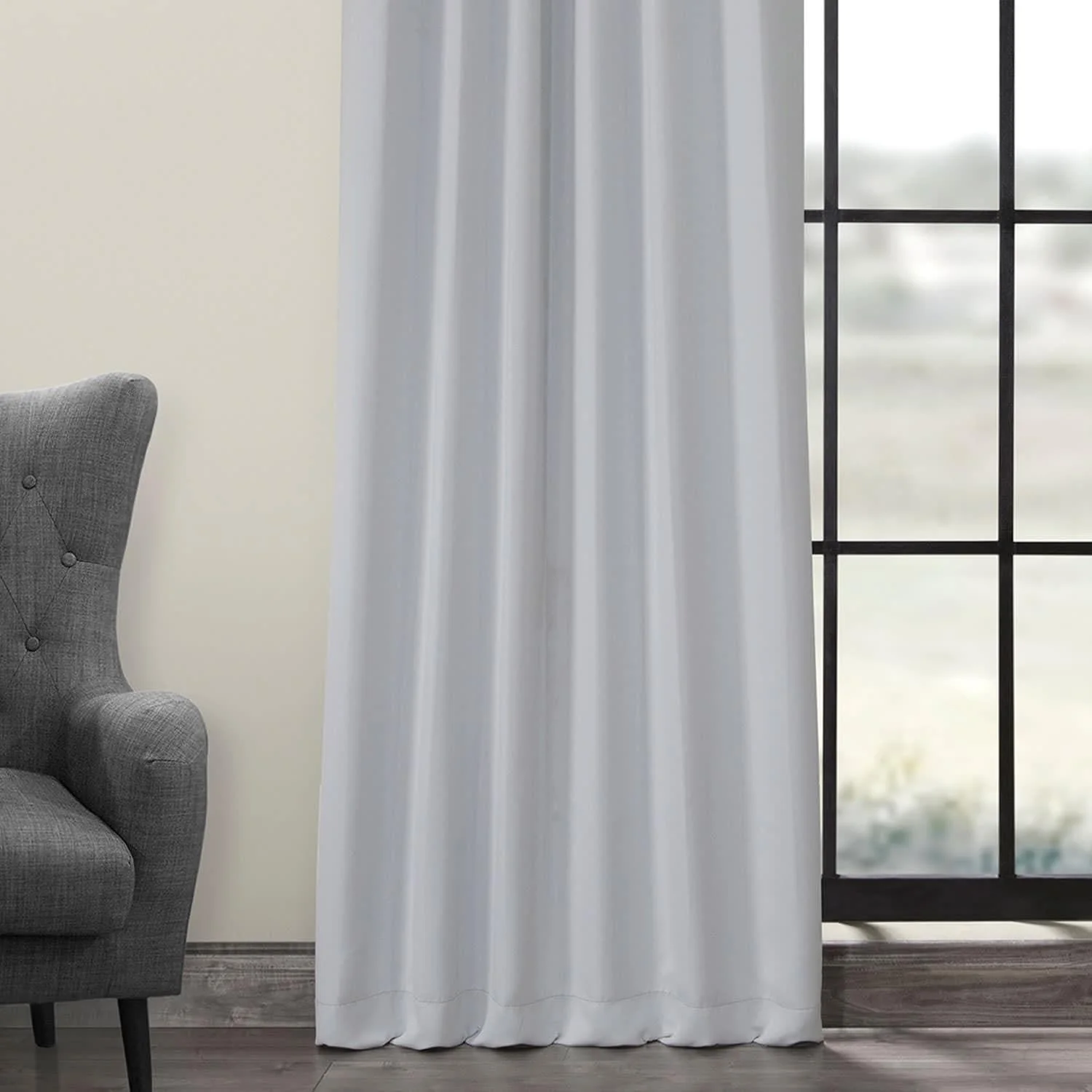 Arctic Grey Room Darkening Curtain - Image 5