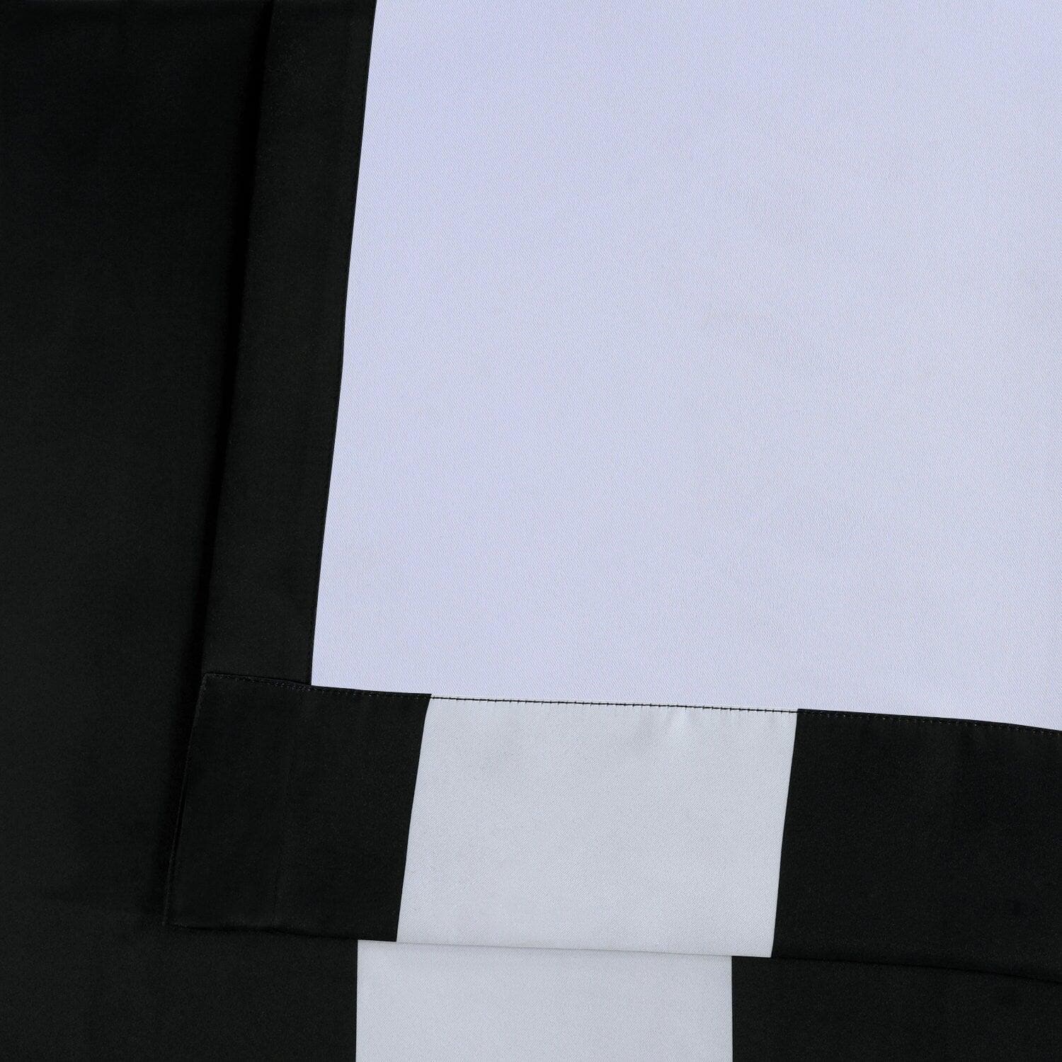 Awning Black & Fog White Striped Room Darkening Curtain - Image 5