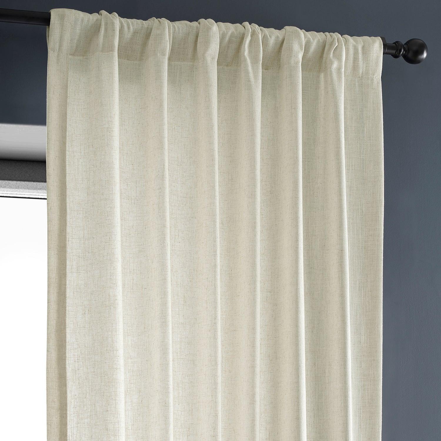 Barley Heavy Faux Linen Semi-Sheer Curtain - Image 4