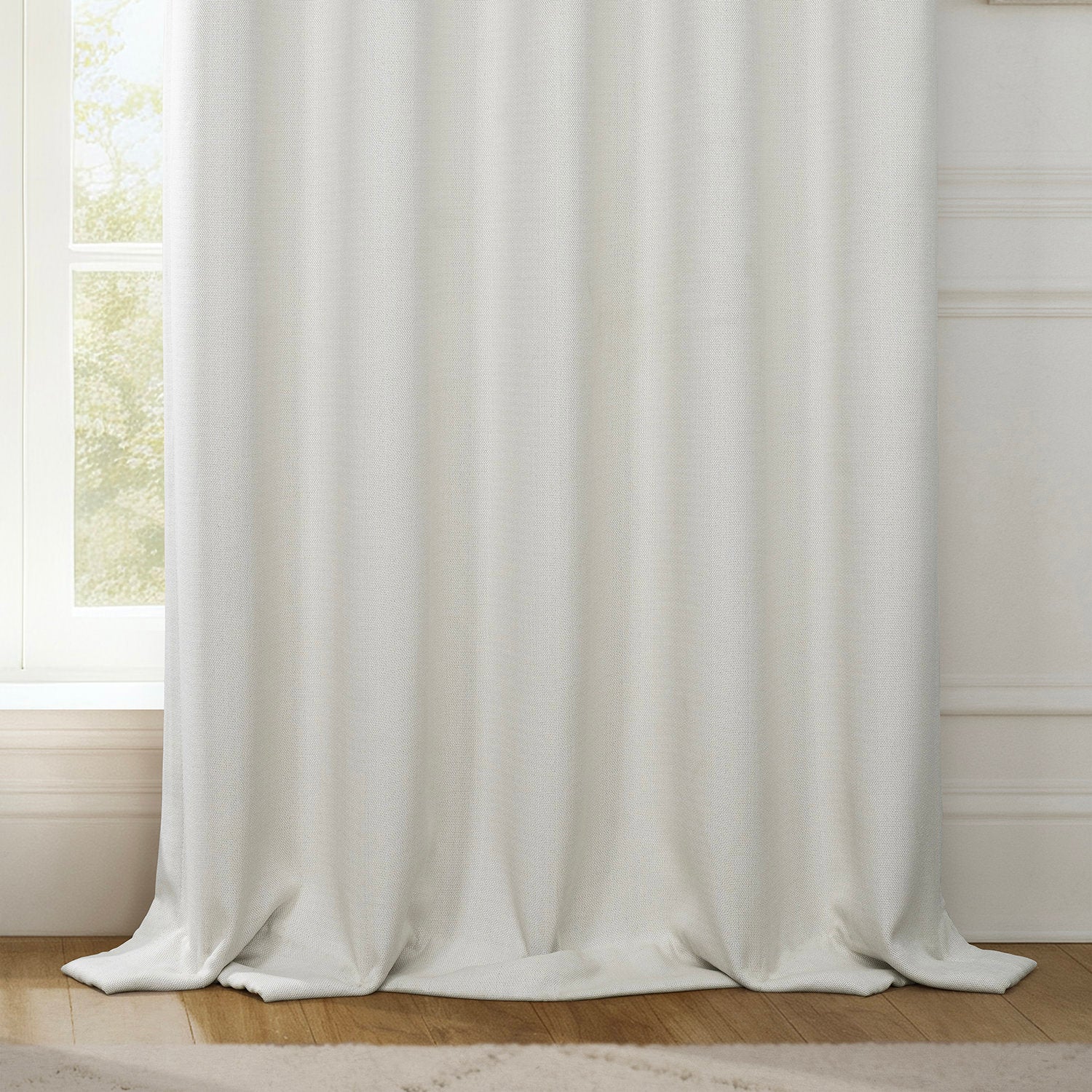 Birch Textured Faux Linen Room Darkening Curtain - Image 6