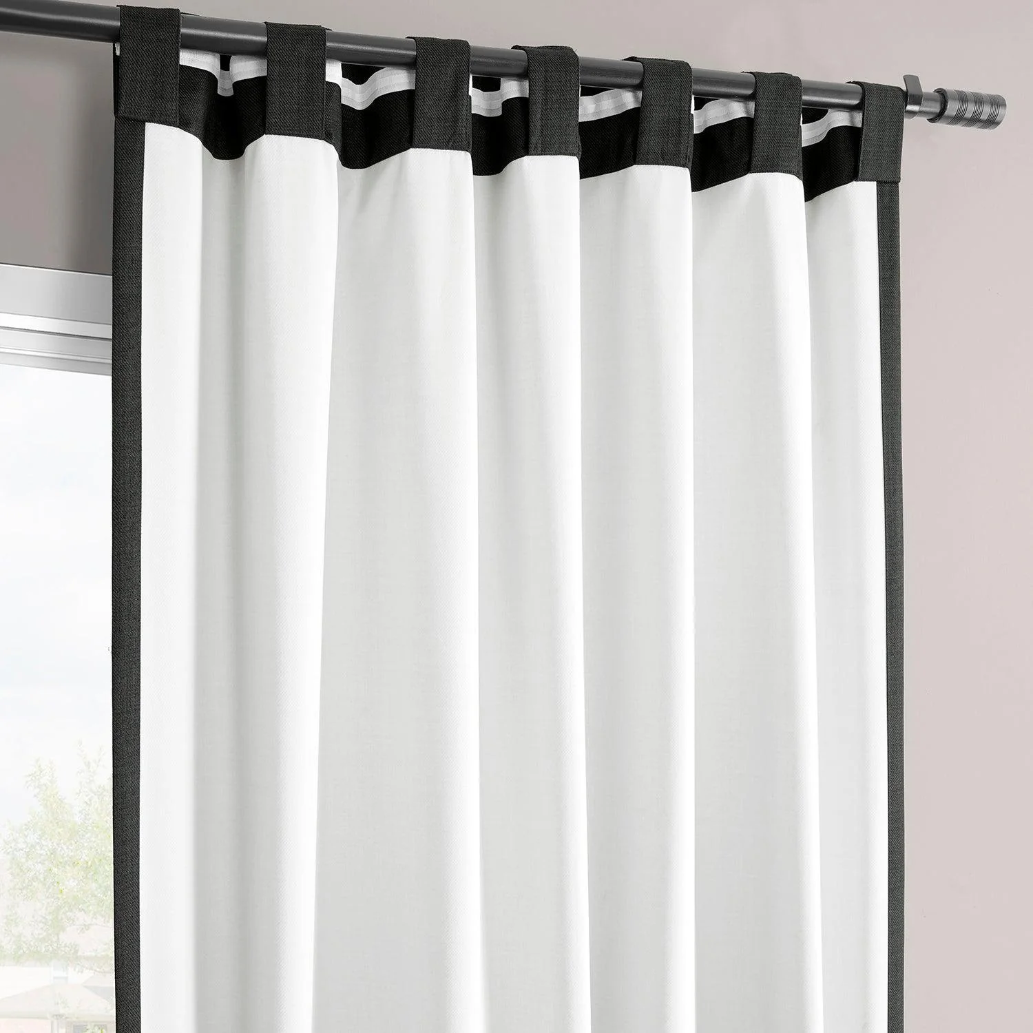 Black Vienna Basic Linen Blackout Curtain Pair (2 Panels) - Image 4