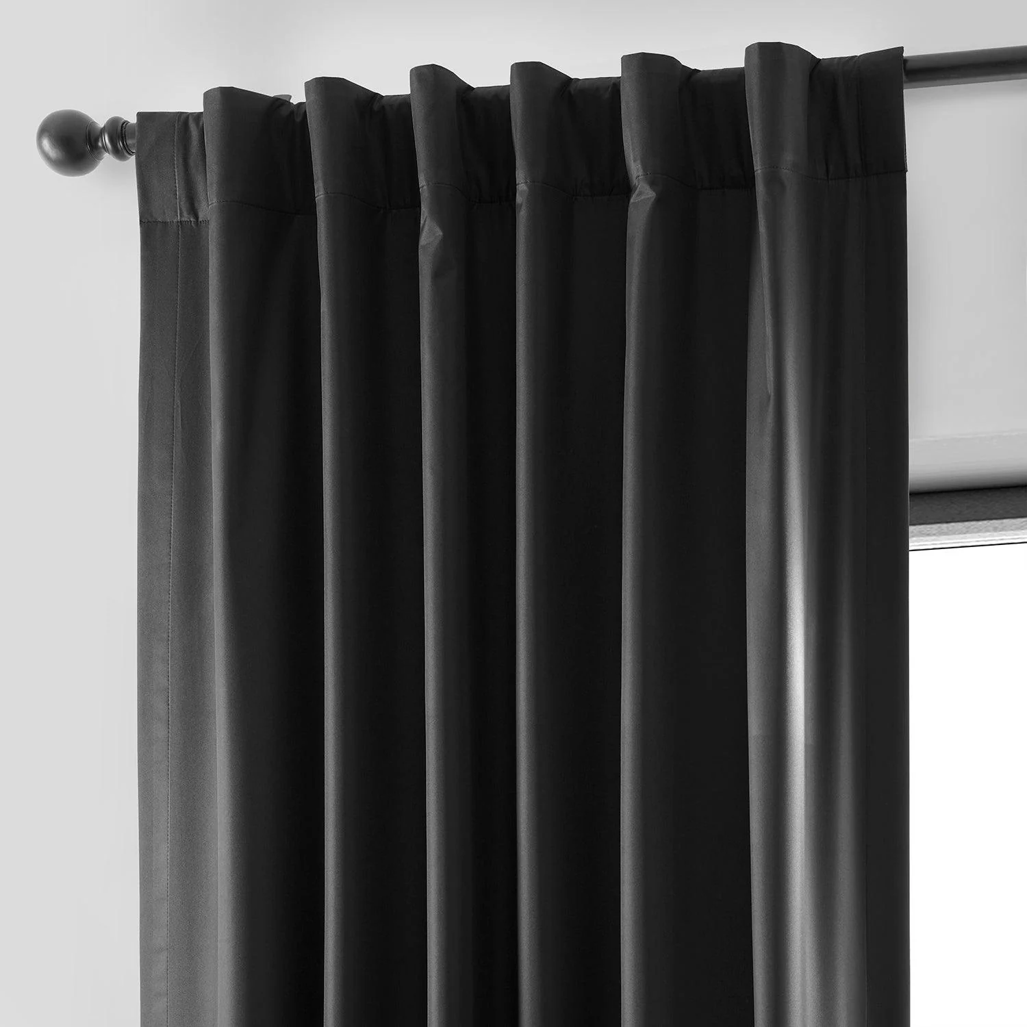 Deep Black Hotel Blackout Curtain - Image 3