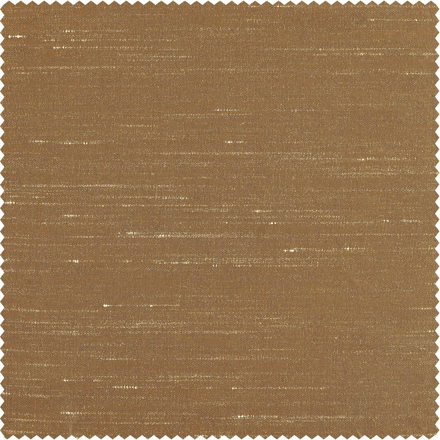 Flax Gold Vintage Textured Faux Dupioni Silk Roman Shade - Image 3