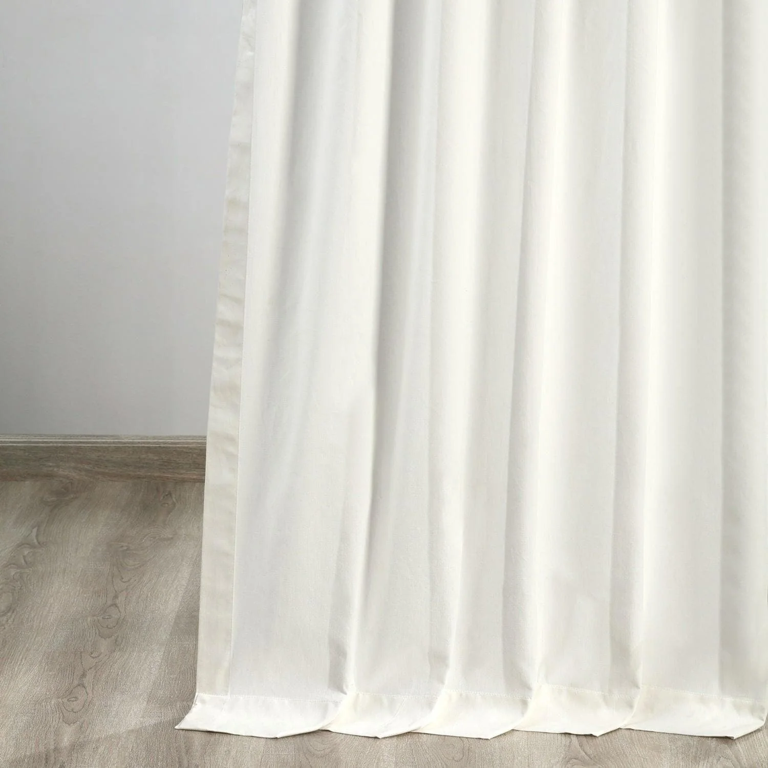Fresh Popcorn Tie-Top Solid Cotton Curtain - Image 4