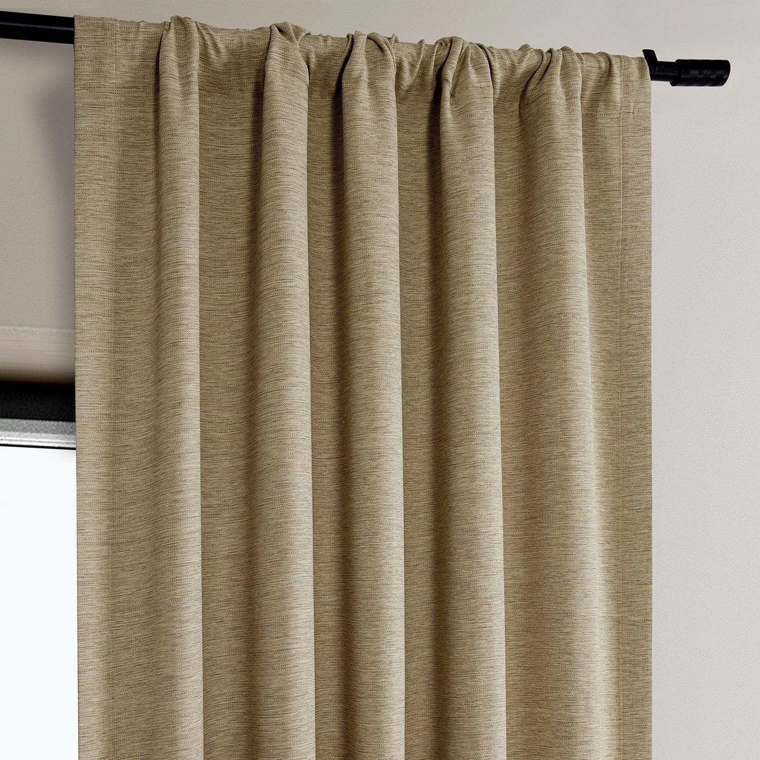 Ginger Bellino Textured Faux Linen Room Darkening Curtain - Image 3