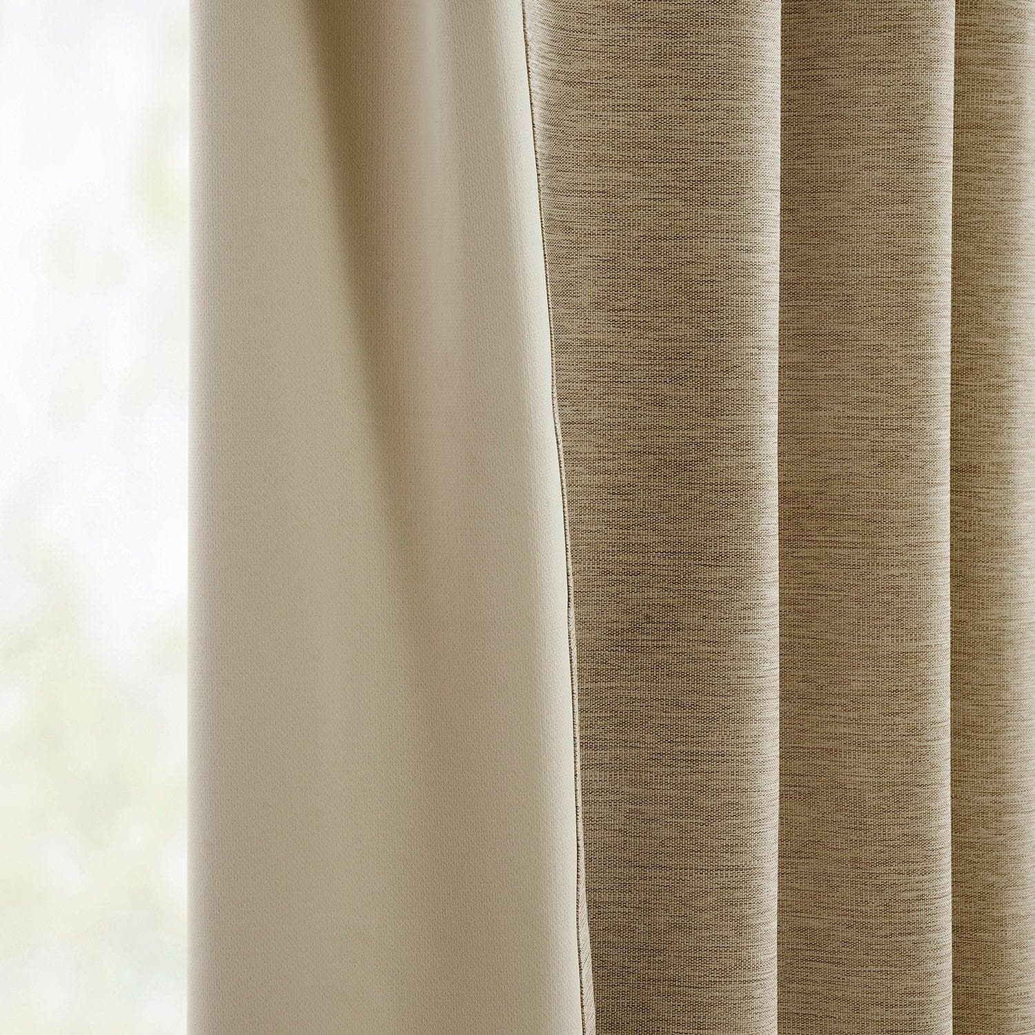 Ginger Bellino Textured Faux Linen Room Darkening Curtain - Image 5