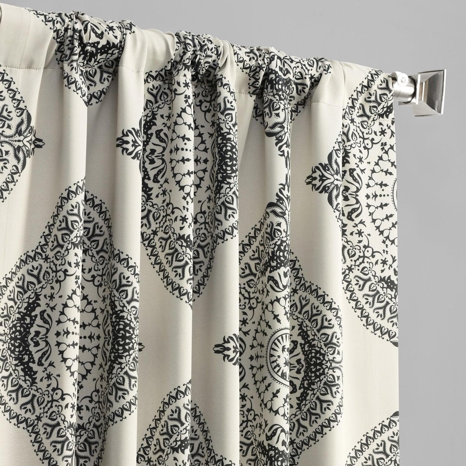 Henna Black Emblem Room Darkening Curtain - Image 4