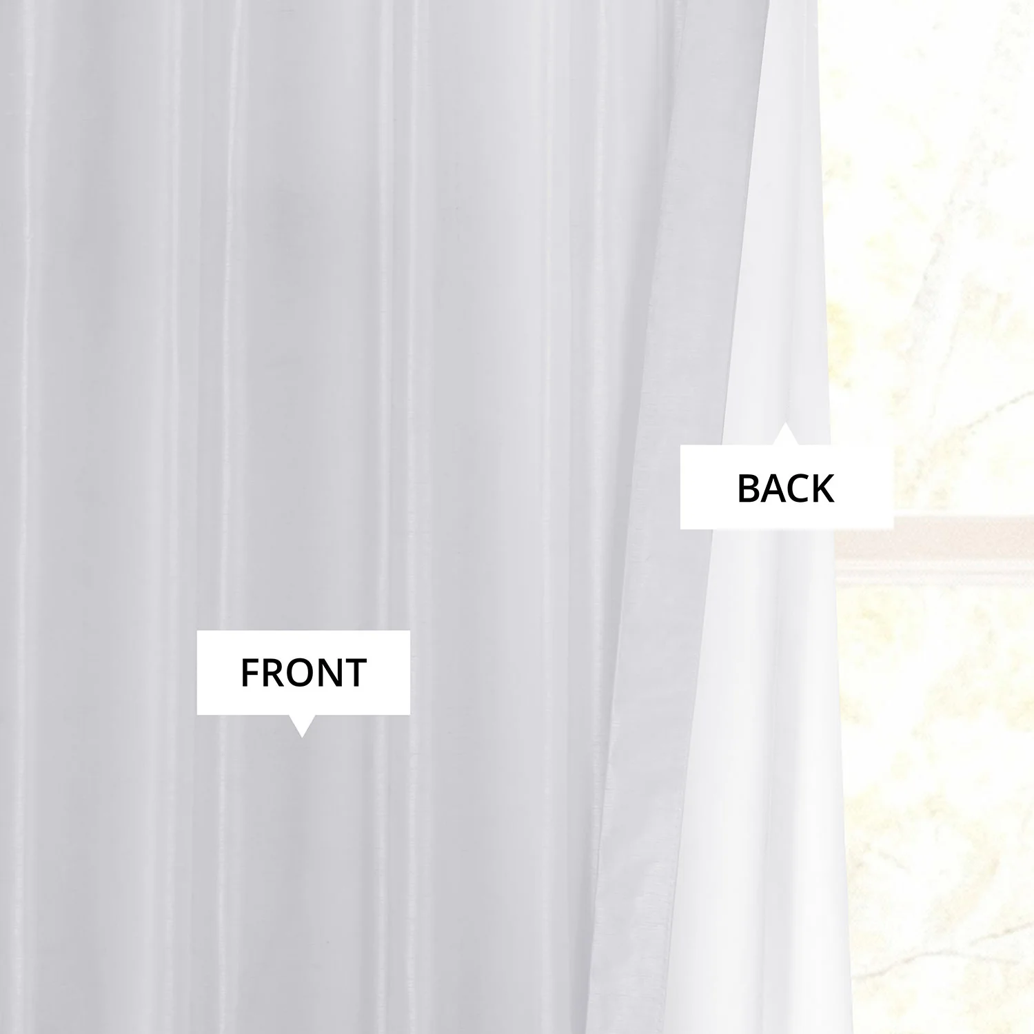 Ice Vintage Textured Faux Dupioni Silk Room Darkening Curtain - Image 5