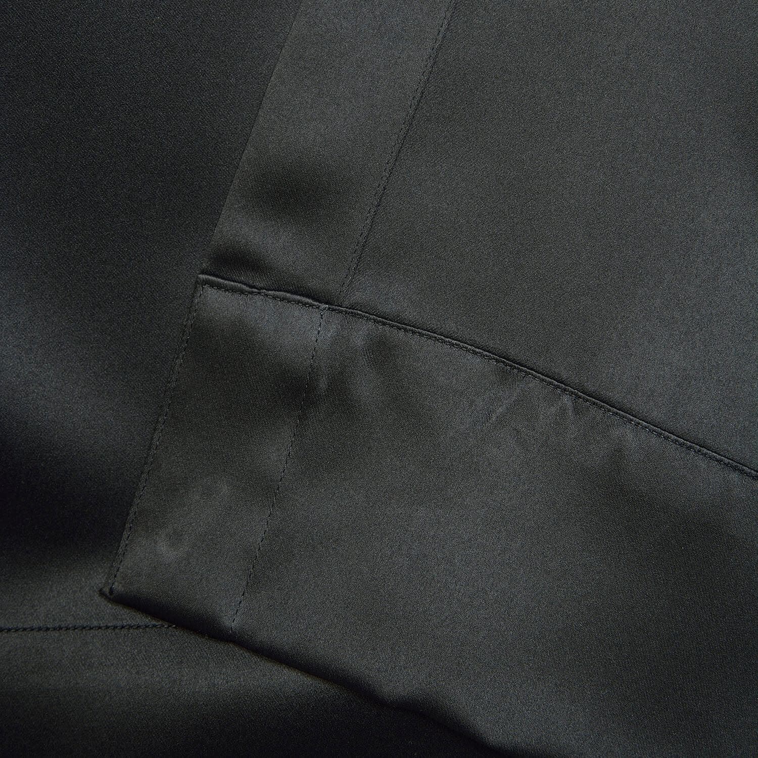 Jet Black Grommet Room Darkening Curtain - Image 3