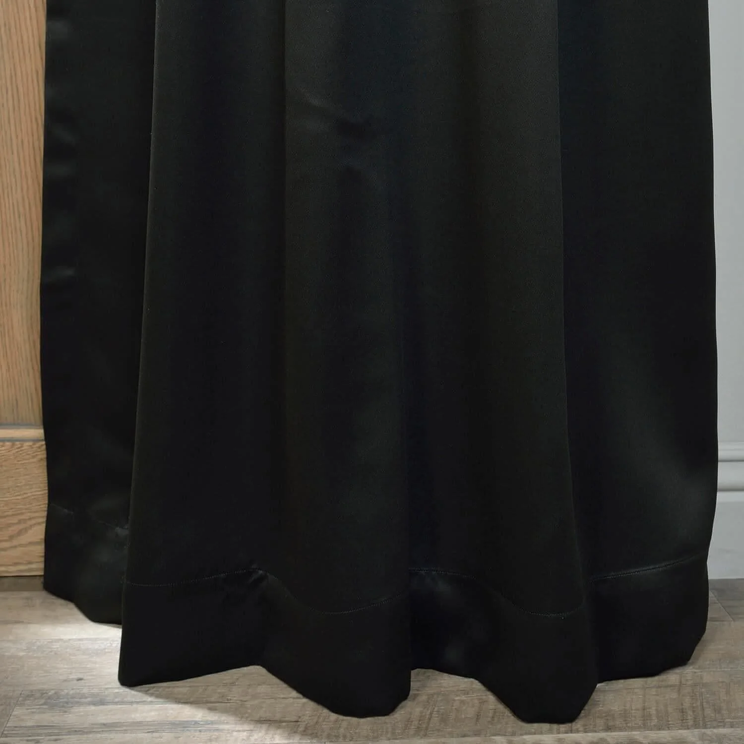 Jet Black Grommet Room Darkening Curtain - Image 4