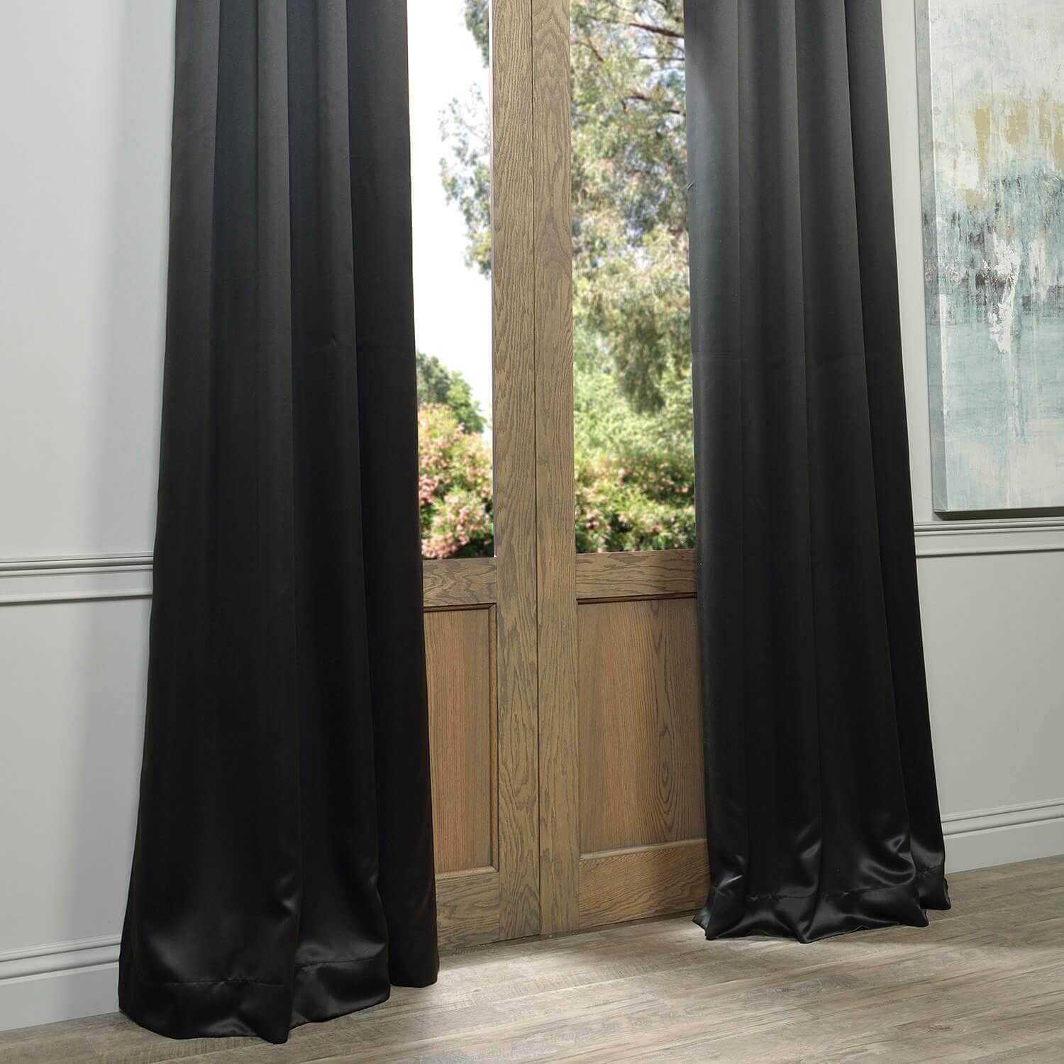 Jet Black Grommet Room Darkening Curtain - Image 5
