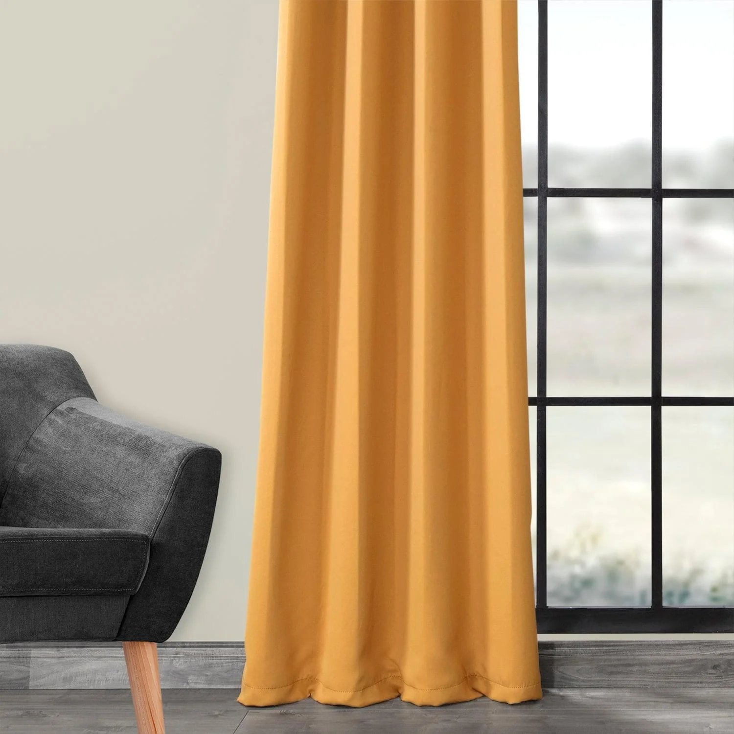 Marigold Grommet Room Darkening Curtain - Image 4