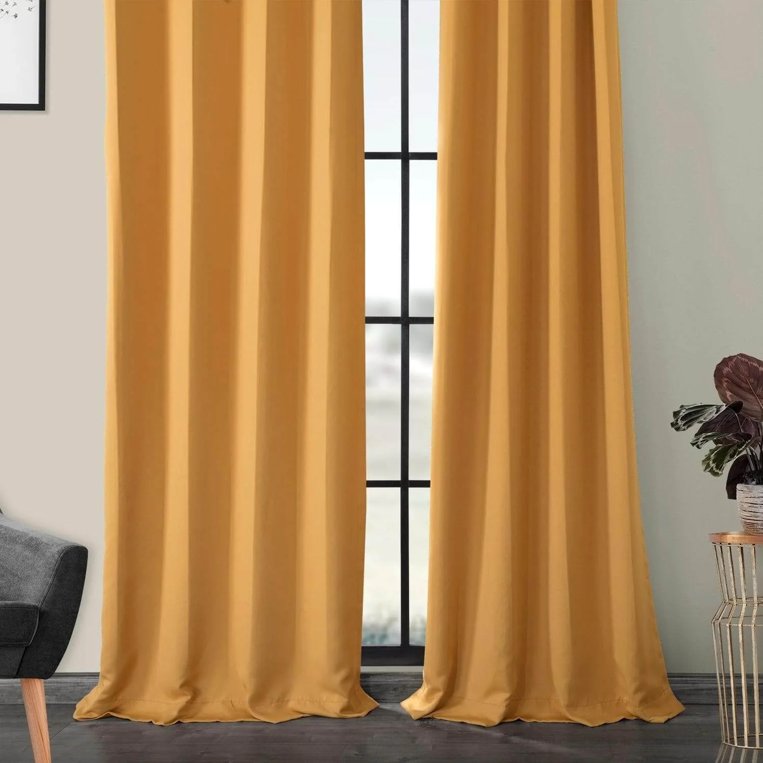 Marigold Grommet Room Darkening Curtain - Image 6