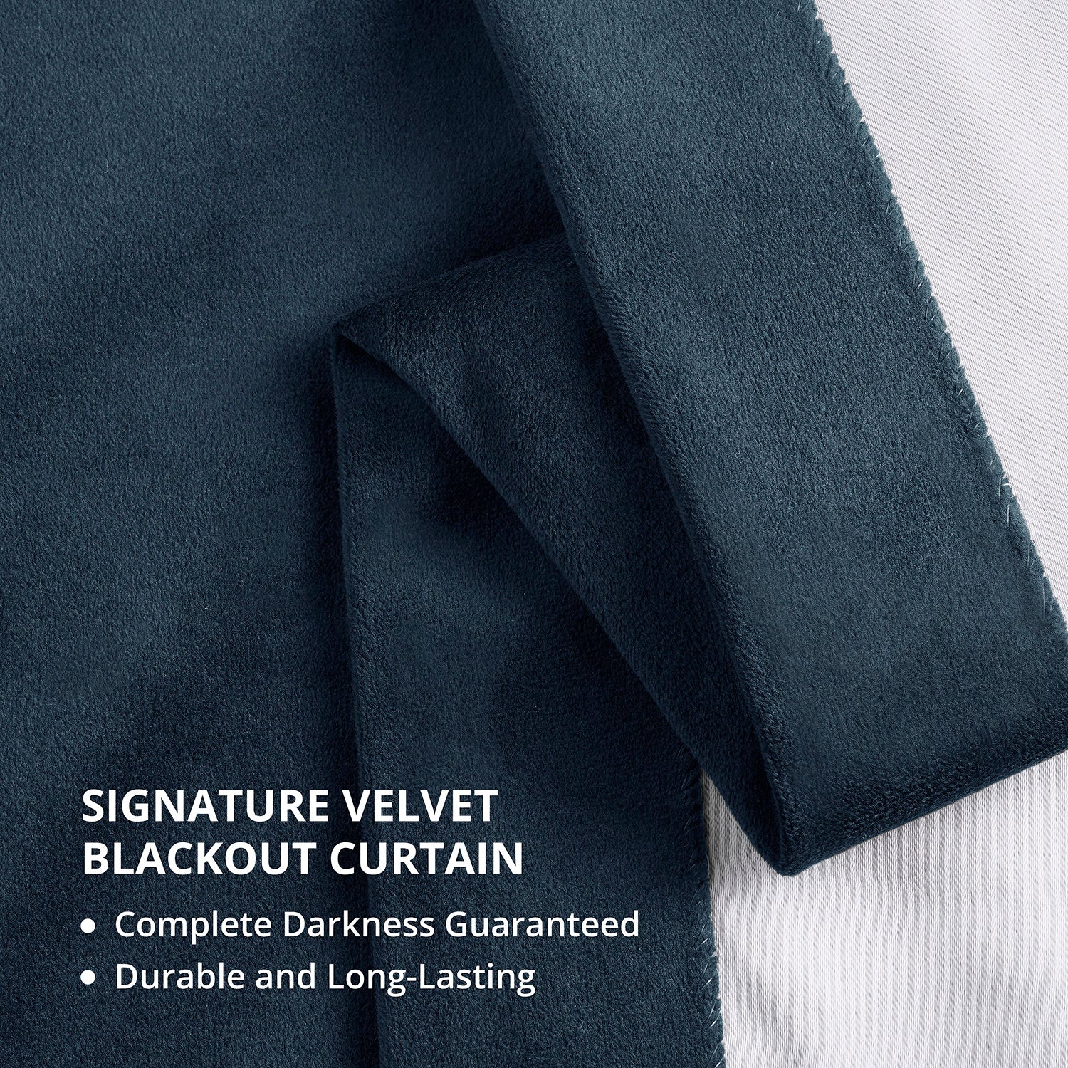 Midnight Blue Grommet Signature Velvet Blackout Curtain - Image 5