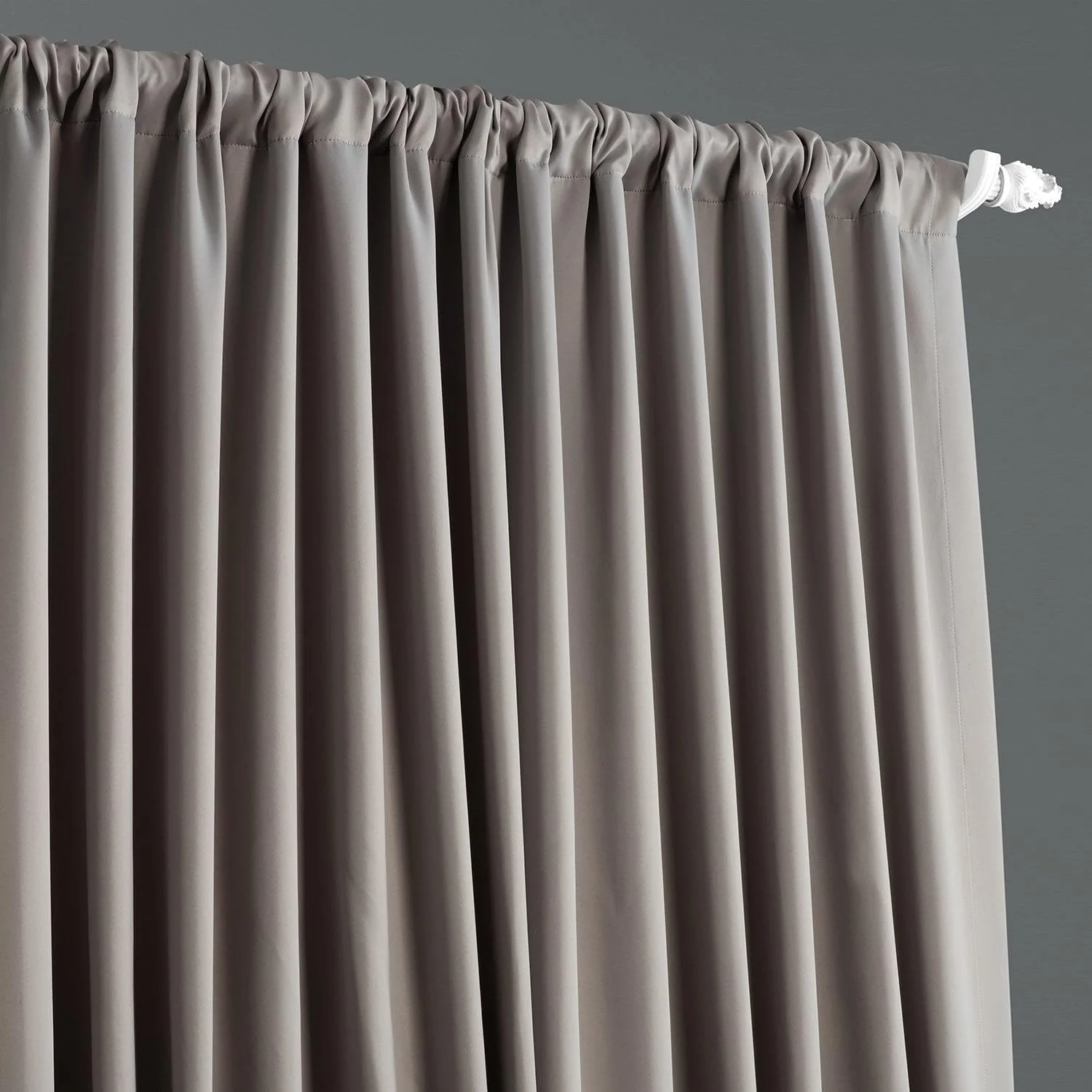 Neutral Grey Extra Wide Room Darkening Curtain - Image 3