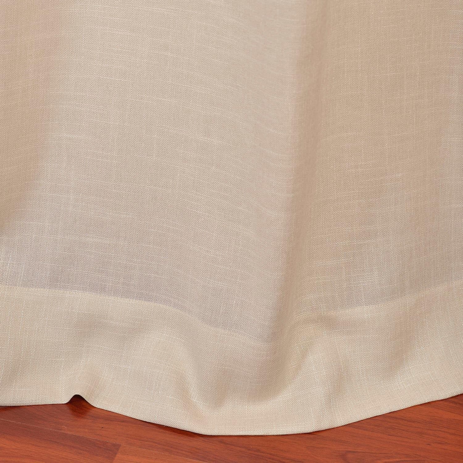 Sand Grommet Faux Linen Semi-Sheer Curtain - Image 4