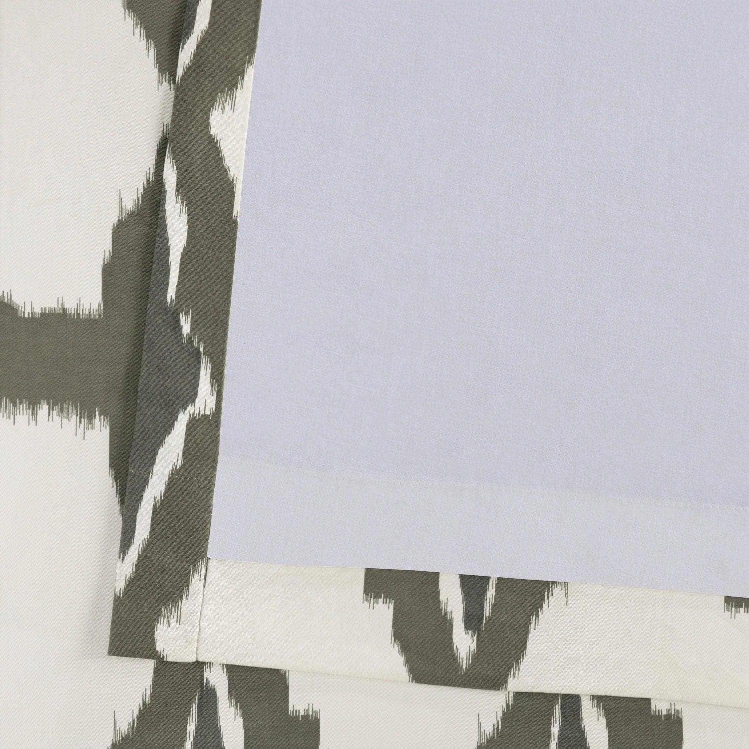 Sorong Beige Geometric Printed Cotton Room Darkening Curtain - Image 5