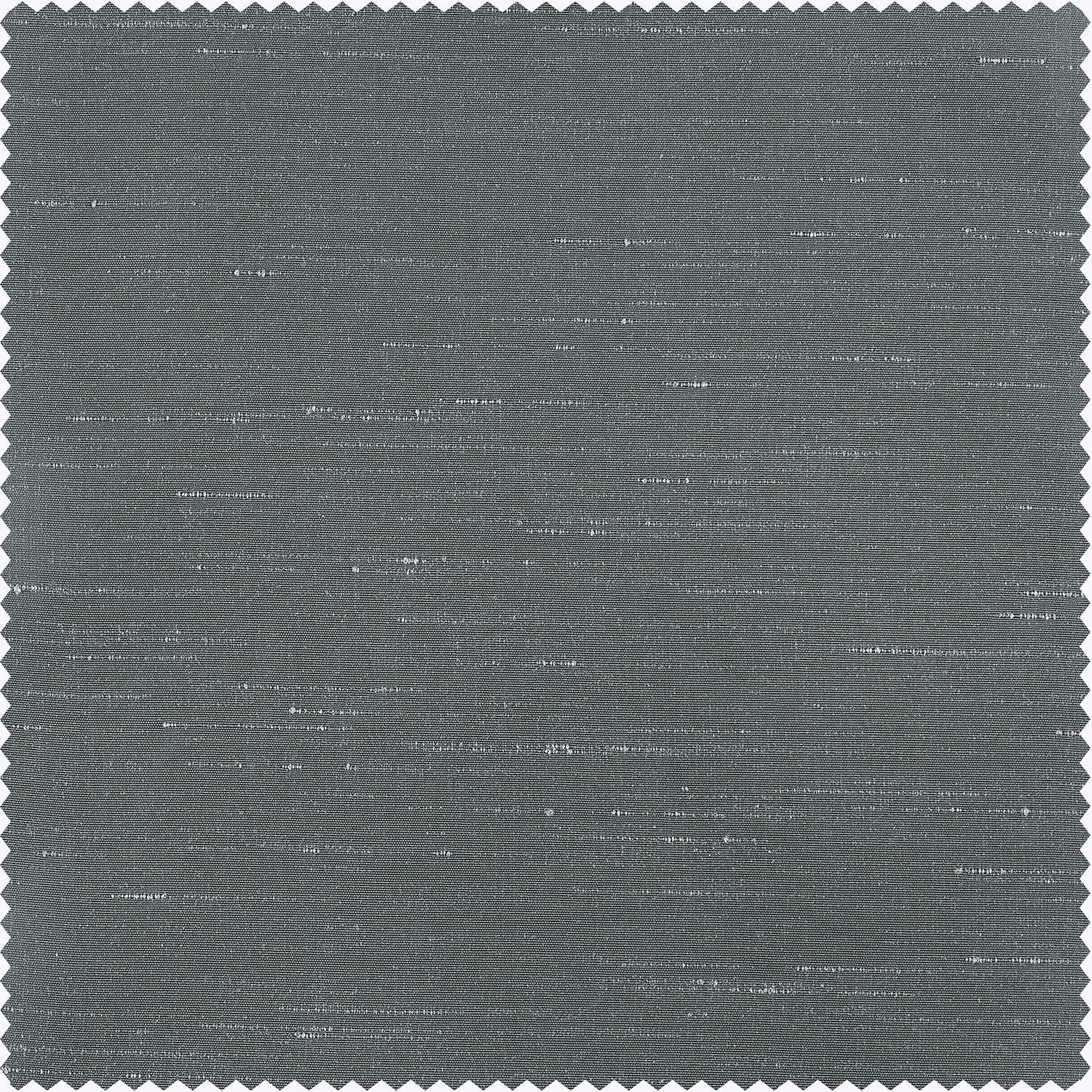 Storm Grey Vintage Textured Faux Dupioni Silk Roman Shade - Image 3