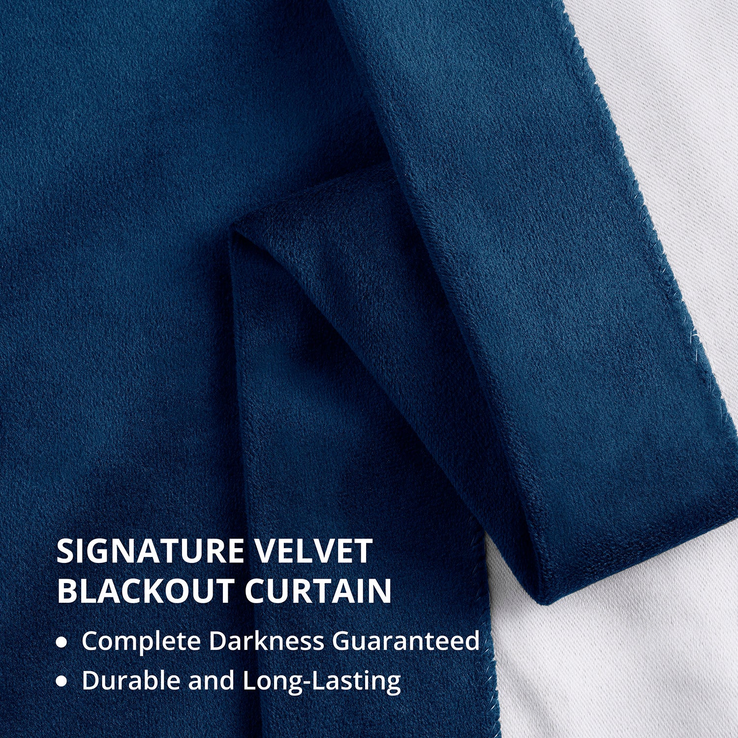 Union Blue Signature Velvet Blackout Curtain - Image 5