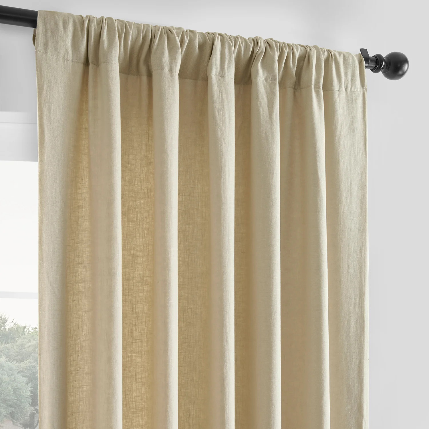 Walnut Beige French Linen Custom Curtain - Image 4