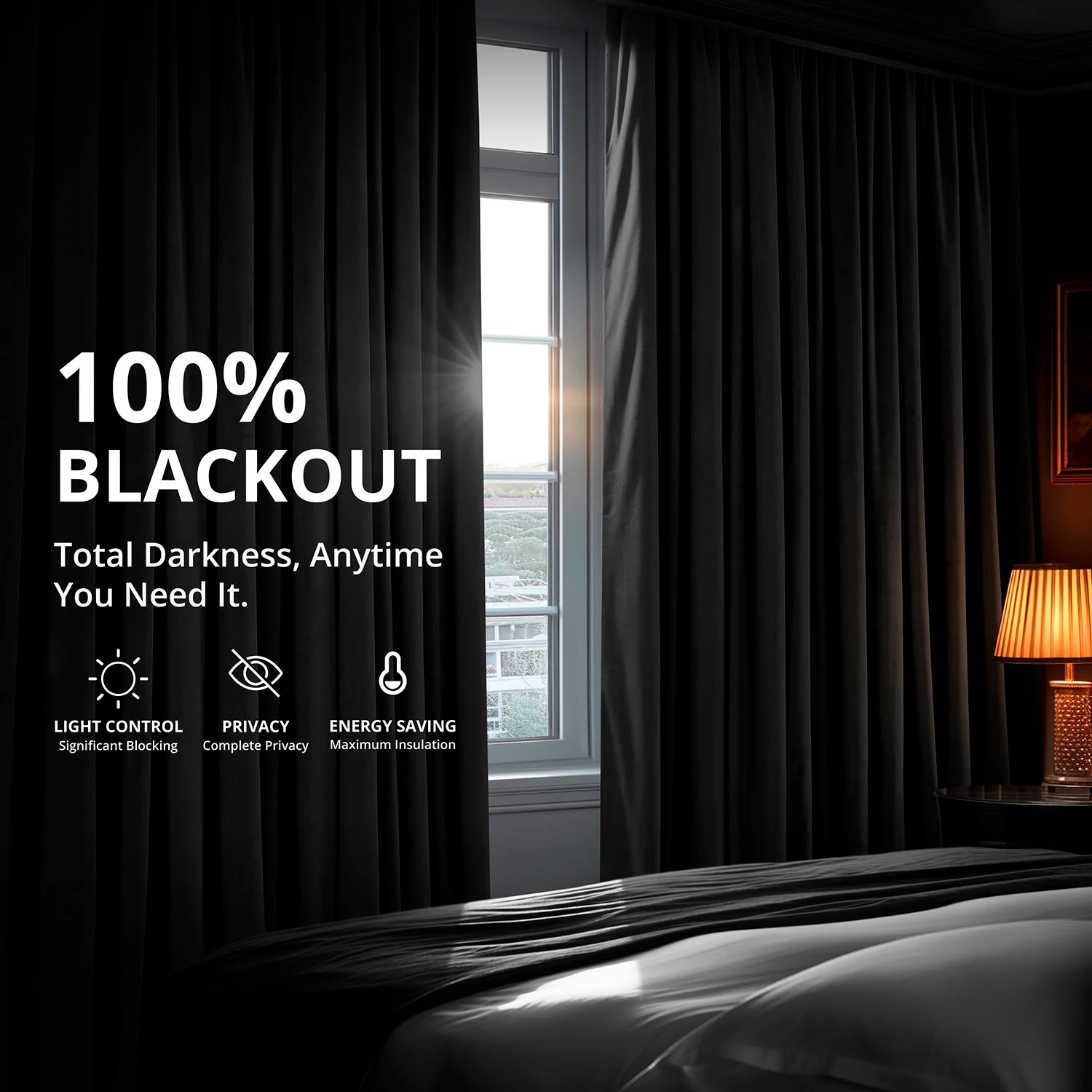 Warm Black Grommet Signature Velvet Blackout Curtain - Image 4