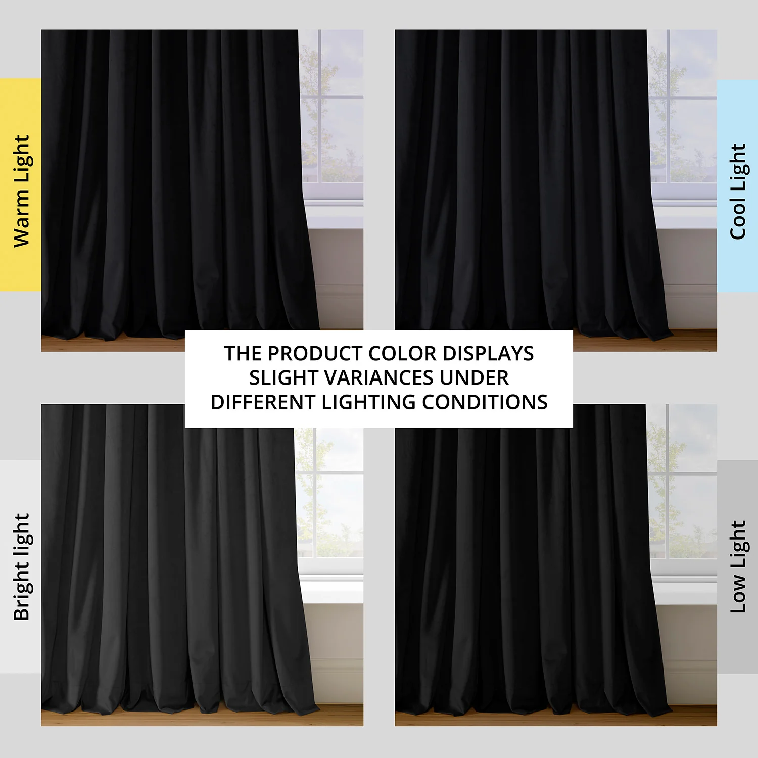 Warm Black Grommet Signature Velvet Blackout Curtain - Image 7