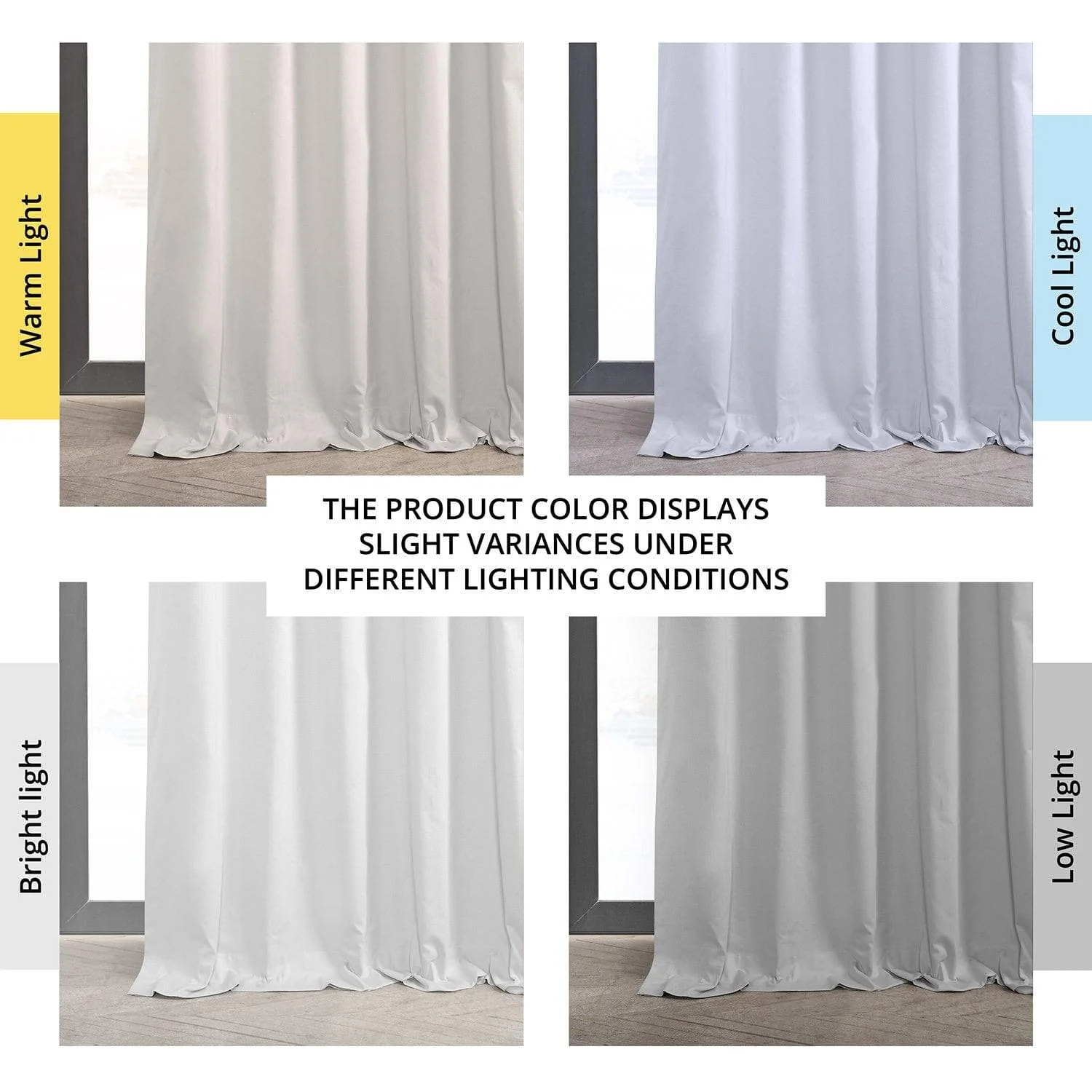 Whisper White Solid Cotton Hotel Blackout Curtain - Image 6