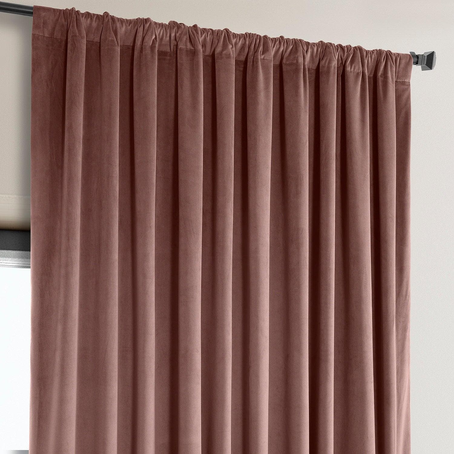 Wild Rose Extra Wide Heritage Plush Velvet Room Darkening Curtain - Image 4
